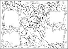 Стенгазета на день рыбака - вариант 1, ч/б